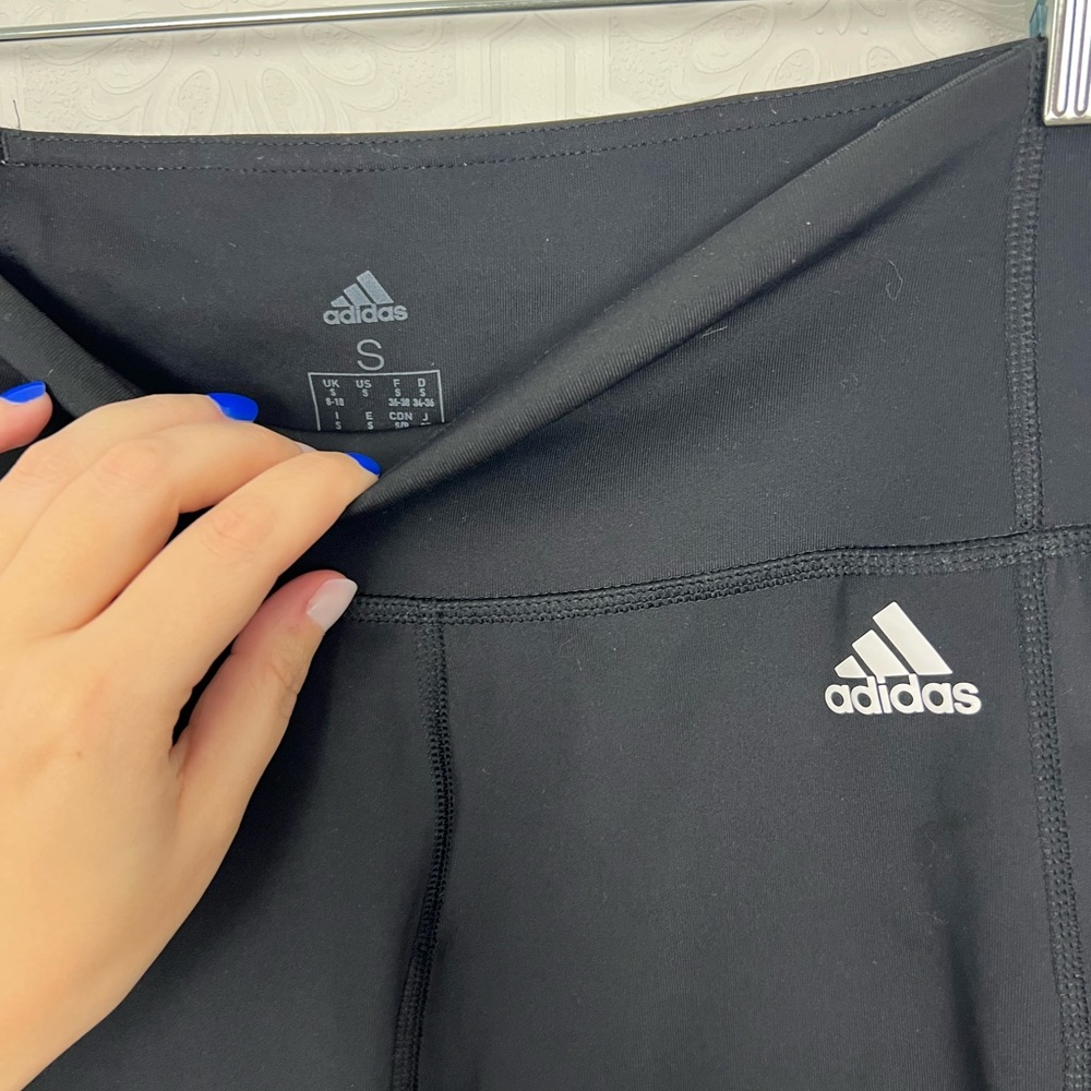 Adidas DESIGNED TO MOVE HIGH-RISE 3-STRIPES 7/8 SPORT TIGHTS Climalite Leggings - Picture 3 of 4